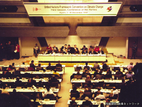 1997年12月に京都で開催されたCOP3の本会議場