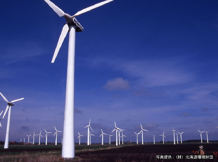 デンマーク、ユトランド半島中西部にあるウィンドファーム